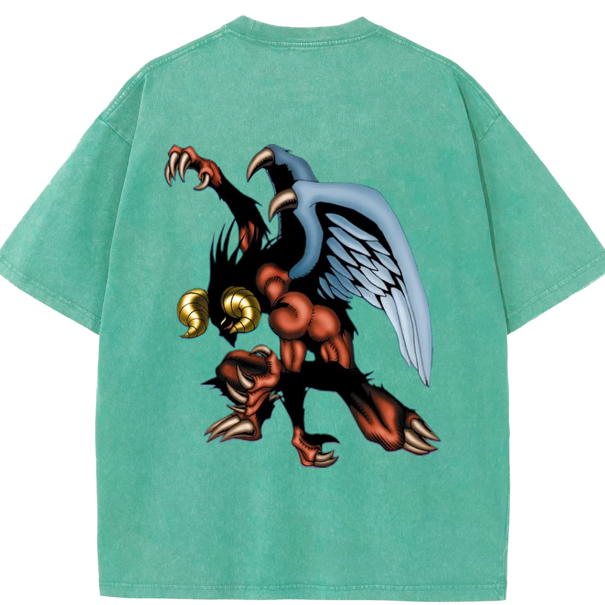 （画像用） 遊☆戯☆王 Yu-Gi-Oh! 綿100% ヴィンテージ風 半袖Tシャツ（背面プリント）